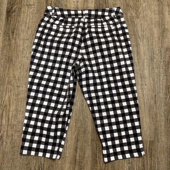 St. Johns Bay Women's Casual Capri Pants ~ Sz 10 ~ Black & White ~ Checkered - Picture 3 of 3
